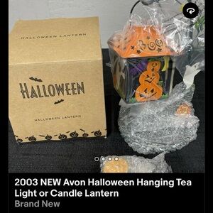 Avon Halloween Boo Lantern with Orange and Black